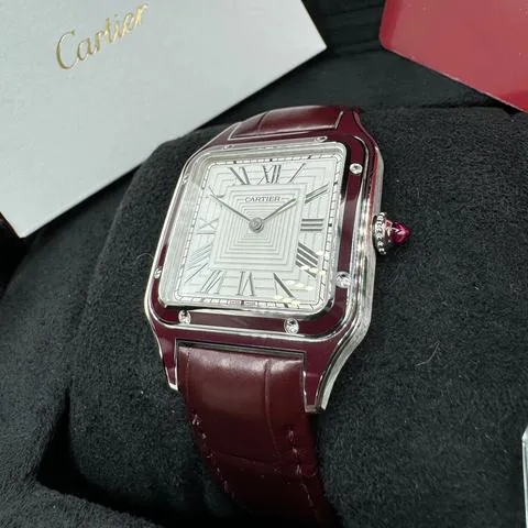 Cartier Santos Dumont WGSA0053 43.5mm Platinum Silver 13