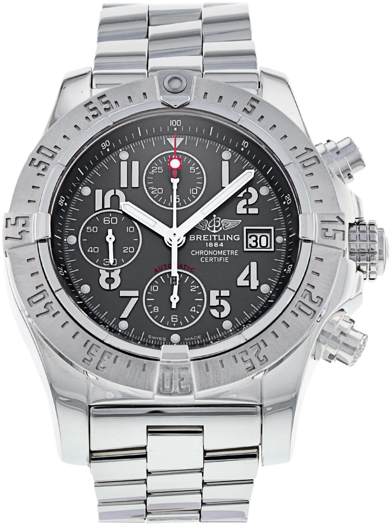 Breitling Avenger A13380 45mm Stainless steel Grey Arabic