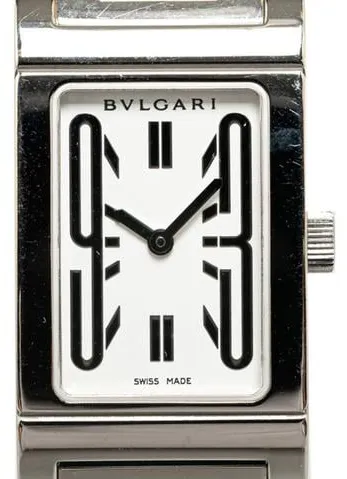 Bulgari Rettangolo 21mm Stainless steel White