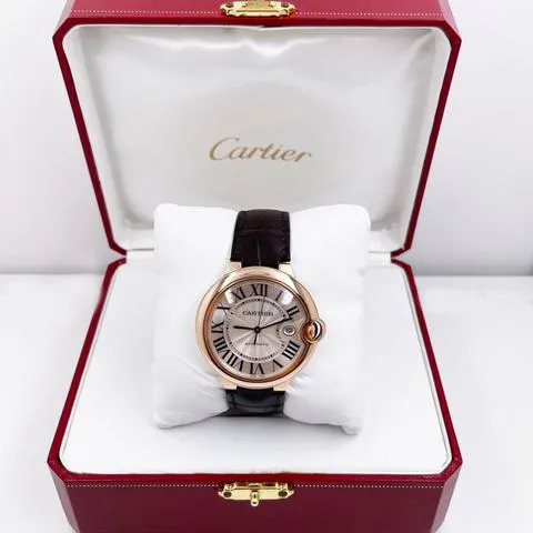 Cartier Ballon Bleu 2999 42mm Rose gold Silver