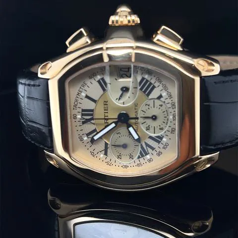 Cartier Roadster 2619 48mm Yellow gold Champagne 2