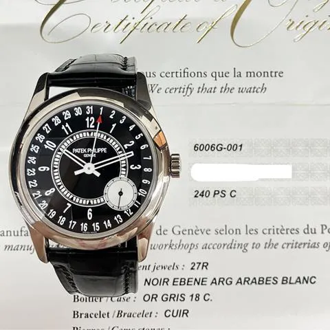 Patek Philippe Calatrava 6006G-001 39mm White gold Black