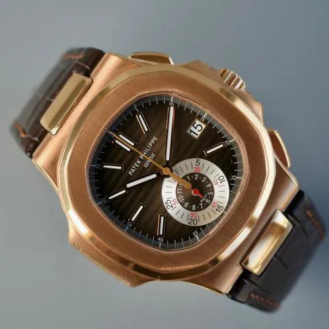 Patek Philippe Nautilus 5980R-001 40.5mm Rose gold Brown