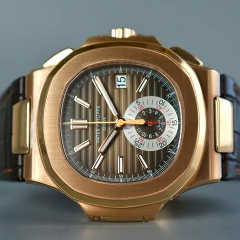 Patek Philippe Nautilus 5980R-001 40.5mm Rose gold Brown 1