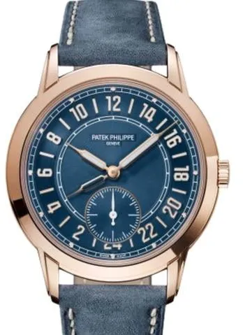 Patek Philippe Travel Time 5224R-001 42mm Rose gold Blue