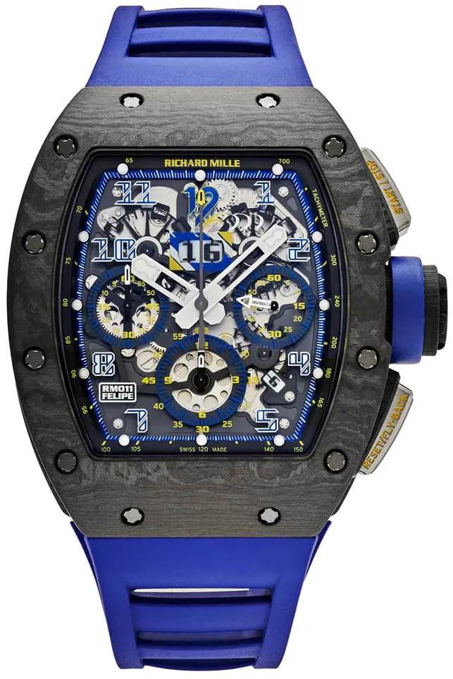 Richard Mille RM011 Felipe Massa RM011 Ti-CA 44.5mm Carbon fiber Skeletonized