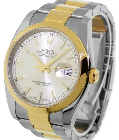 Rolex Datejust 36 116203 36mm Yellow gold and Stainless steel Silver