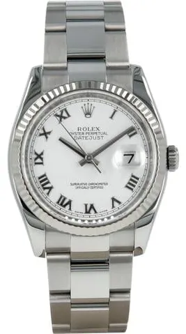 Rolex Datejust 36 116234 36mm Stainless steel White