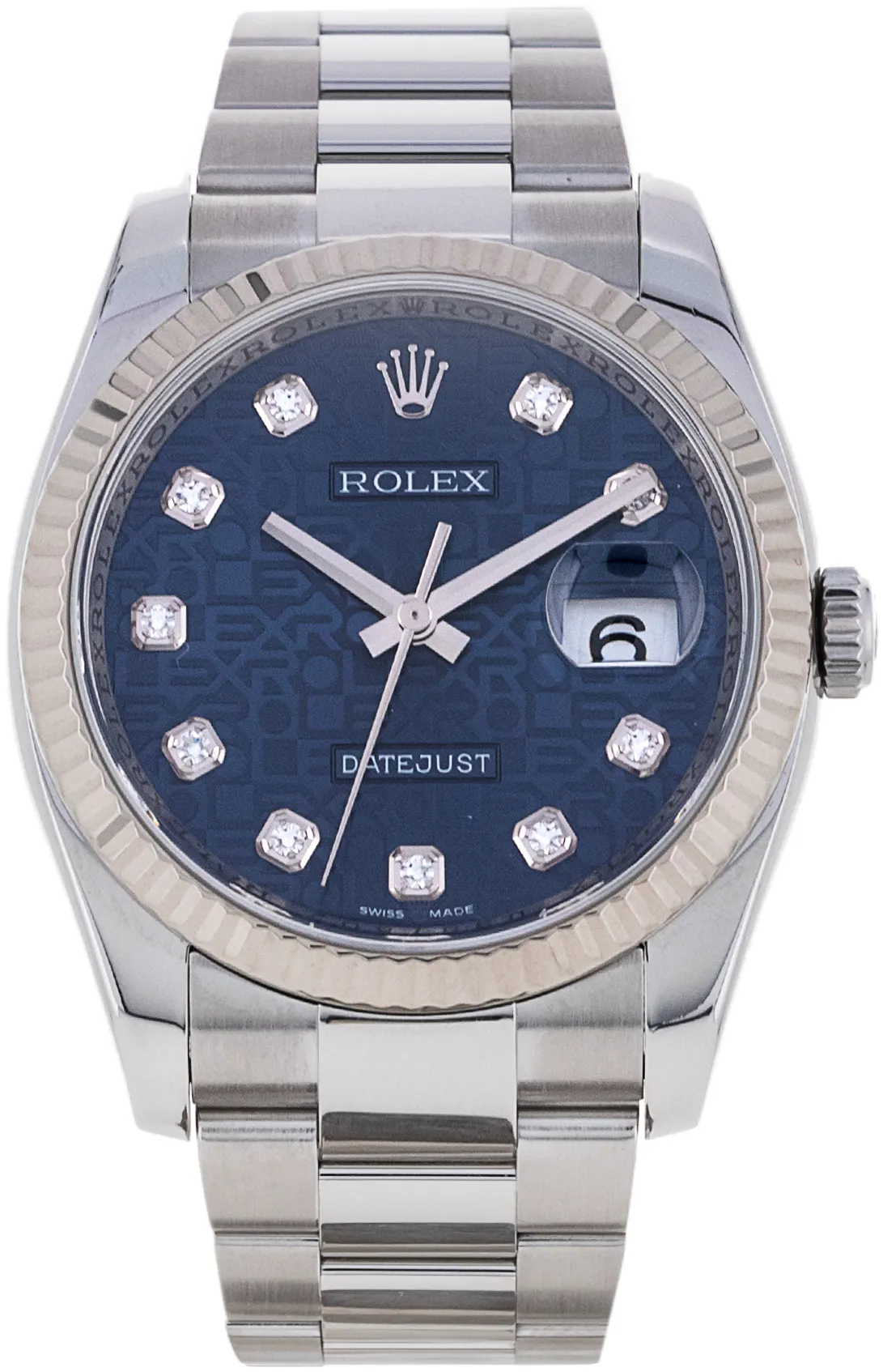 Rolex Datejust 36 116234 36mm White gold and Stainless steel Blue Jubilee Diamond