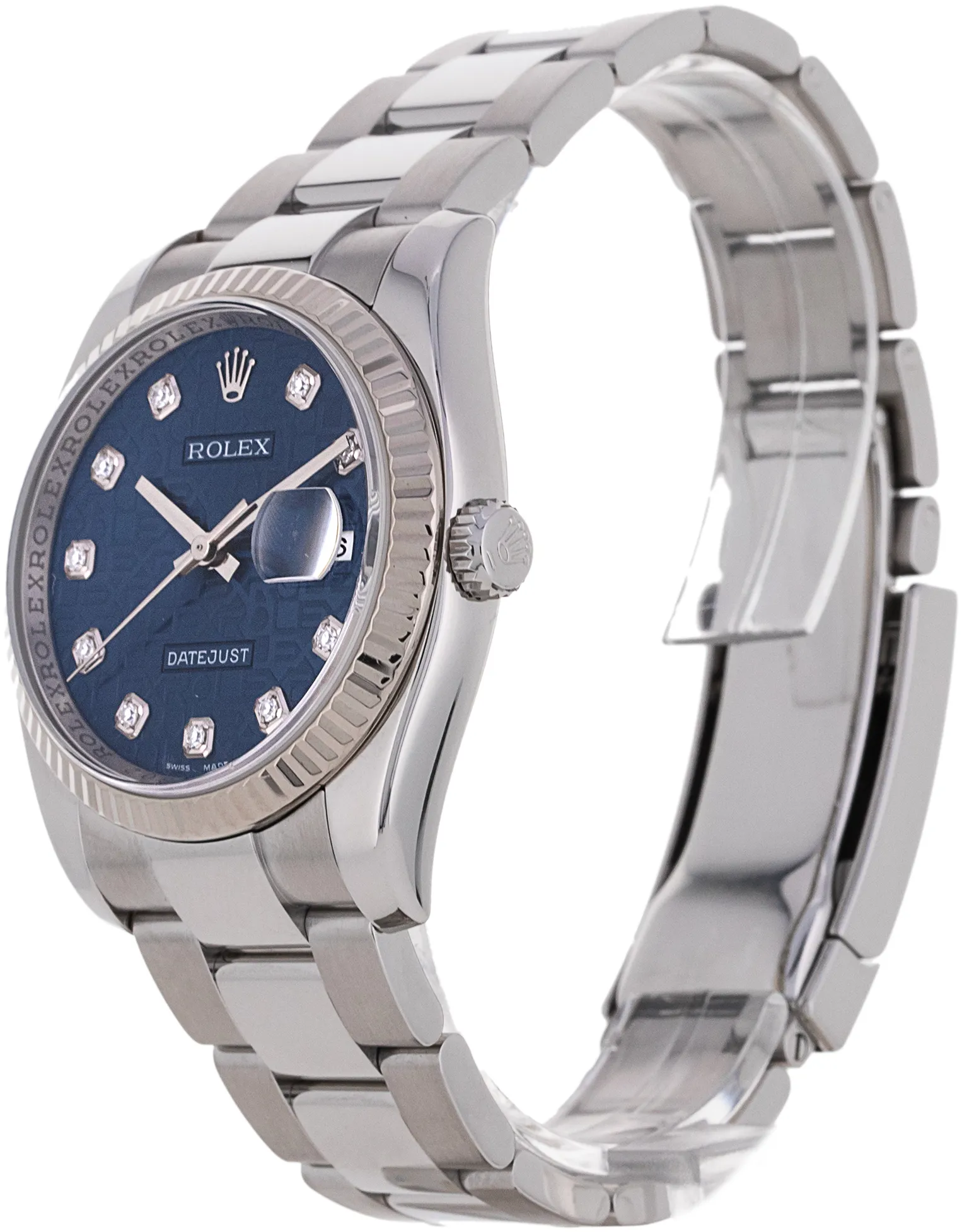 Rolex Datejust 36 116234 36mm White gold and Stainless steel Blue Jubilee Diamond 1