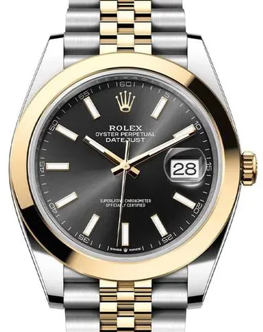 Rolex Datejust 41 126303 41mm Yellow gold and Stainless steel Black