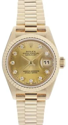 Rolex Datejust 69178G 26mm Yellow gold Blue