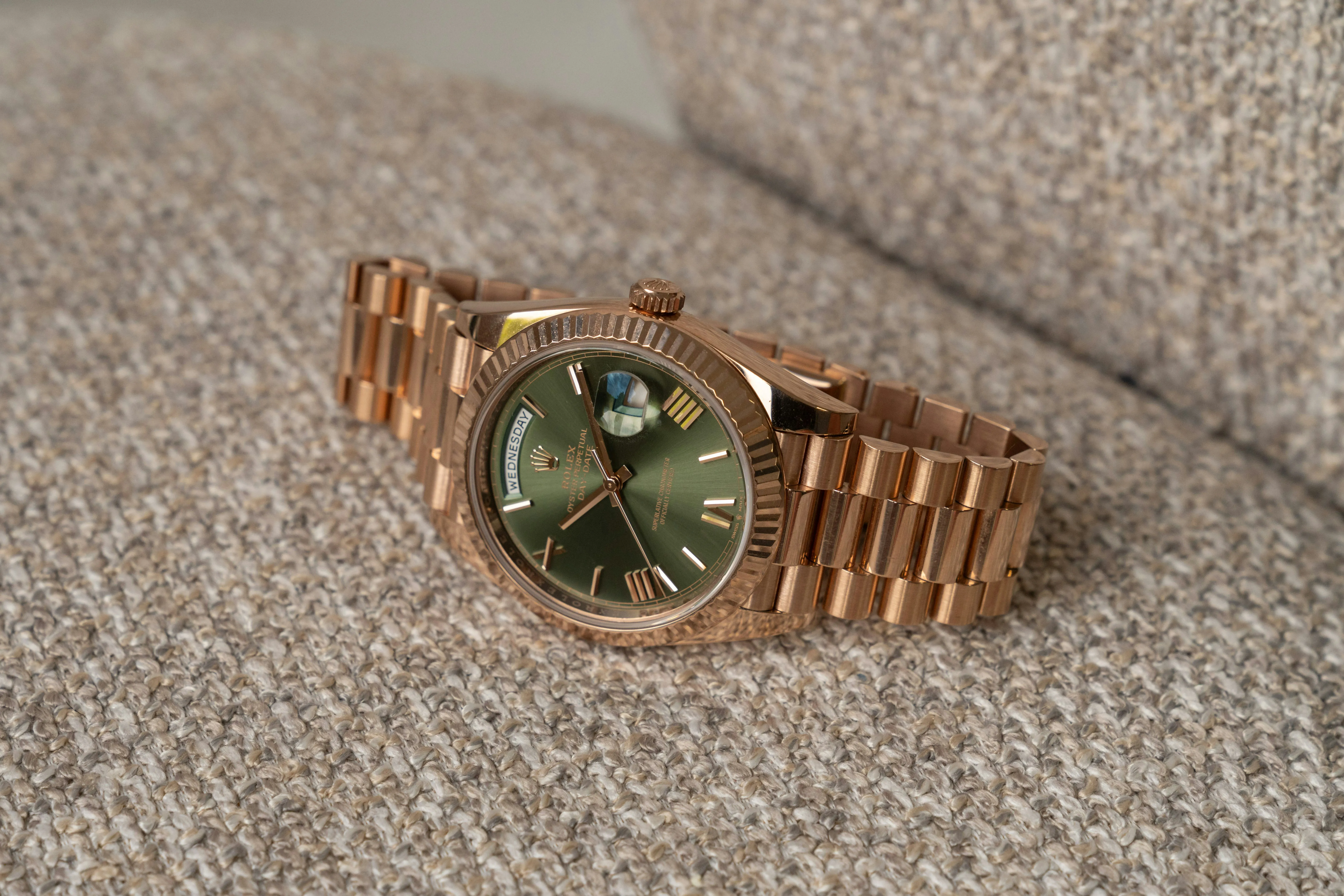 Rolex Day-Date 40 228235 40mm 18k rose gold Olive green 4