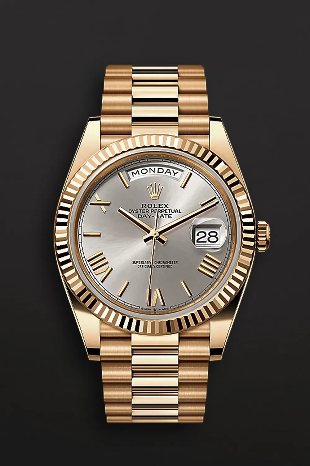 Rolex Day-Date 40 228238 40mm 18k yellow gold Silvered