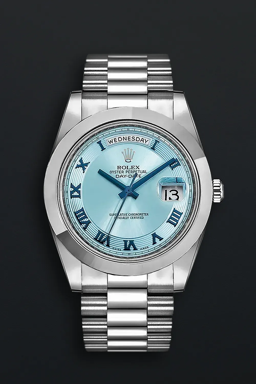 Rolex Day-Date II 218206 41mm Platinum Blue