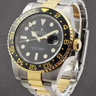 Rolex GMT-Master II 116713 Yellow gold and Stainless steel Black