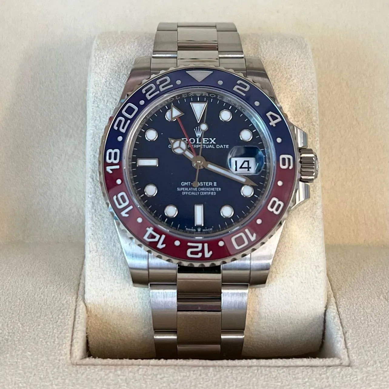 Rolex GMT-Master II 126719BLRO-0003 40mm 18k white gold Blue