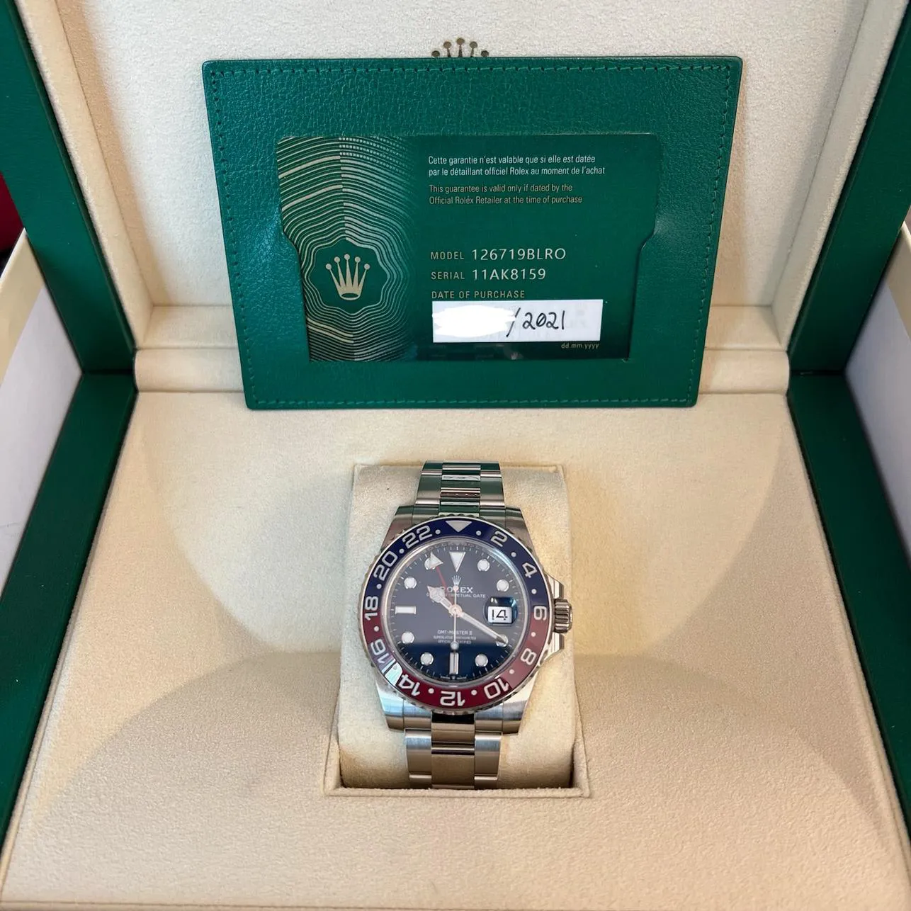 Rolex GMT-Master II 126719BLRO-0003 40mm 18k white gold Blue 3