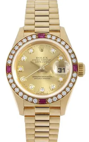 Rolex Lady-Datejust 69068G 26mm Yellow gold Champagne