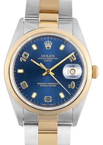 Rolex Oyster Perpetual Date 15203 34mm Stainless steel Blue