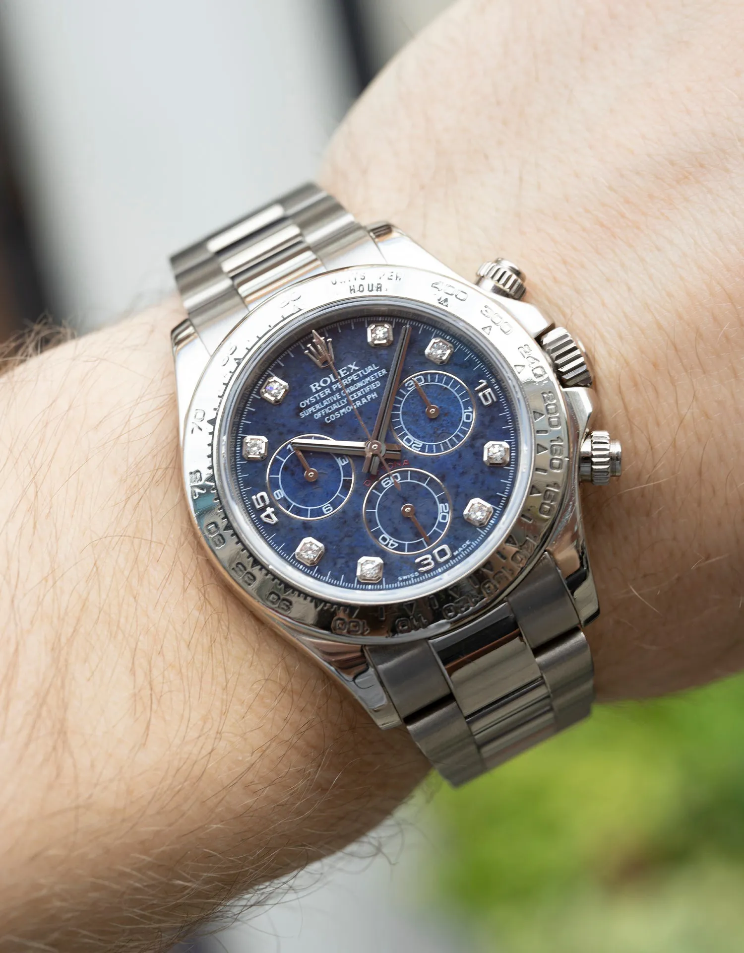 Rolex Daytona 116509 40mm White gold Sodalite and Diamond 4