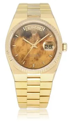 Rolex Day-Date Oysterquartz 19018 Yellow gold Brown