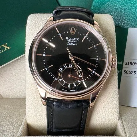 Rolex Cellini 50525 39mm Rose gold Black