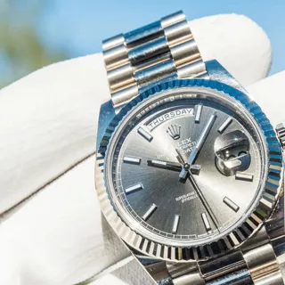 Rolex Day-Date 40 228239-0060 White gold Gray