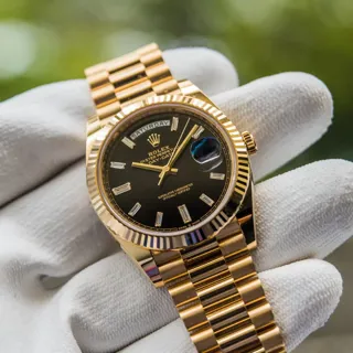 Rolex Day-Date 40 228238-0004 Yellow gold Black