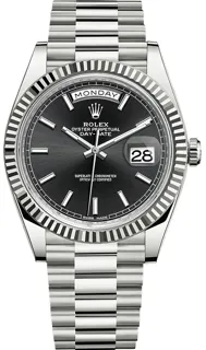 Rolex Day-Date 40 228239-0004 White gold Black