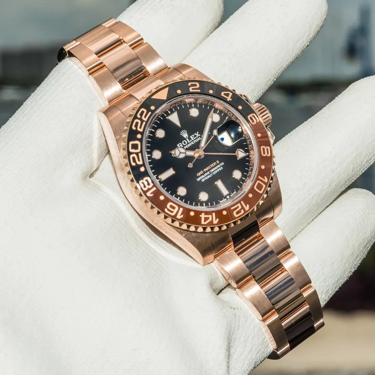 Rolex GMT-Master II 126715CHNR-0001 40mm Everose gold Black