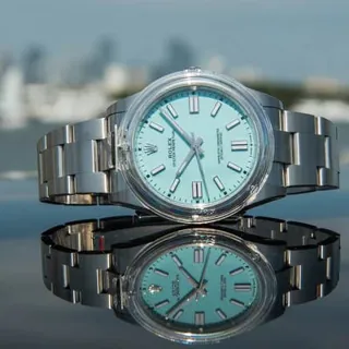 Rolex Oyster Perpetual 124300-0006 Stainless steel Turquoise