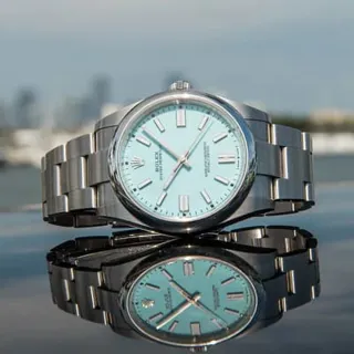 Rolex Oyster Perpetual 124300-0006 Stainless steel Turquoise