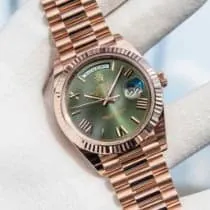 Rolex Day-Date 40 228235-0025 40mm Rose gold Green