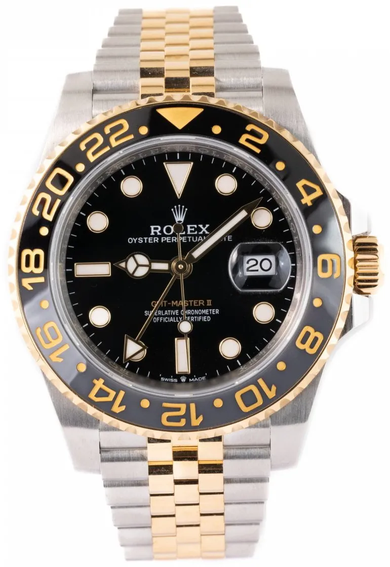 Rolex GMT-Master II 126713GRNR 40mm Yellow gold and Stainless steel Black