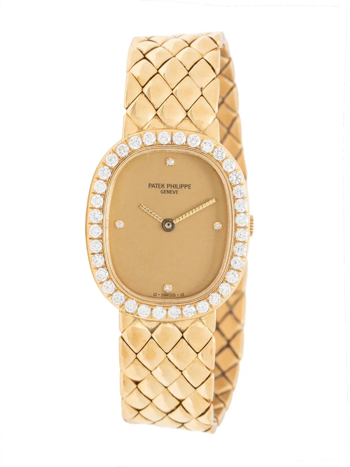 Patek Philippe 25mm Diamond and 18k yellow gold Champagne 1