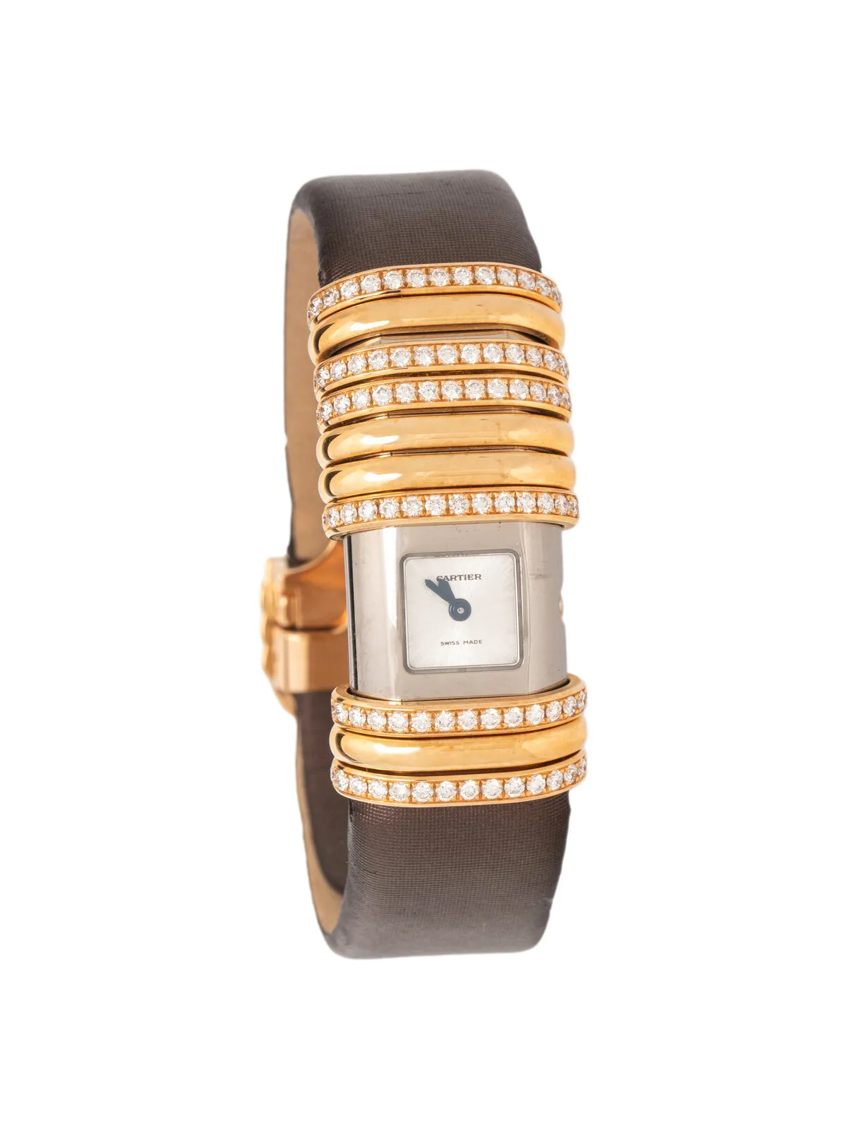 Cartier Declaration 14mm Titanium and Diamond and 18k yellow gold Silver