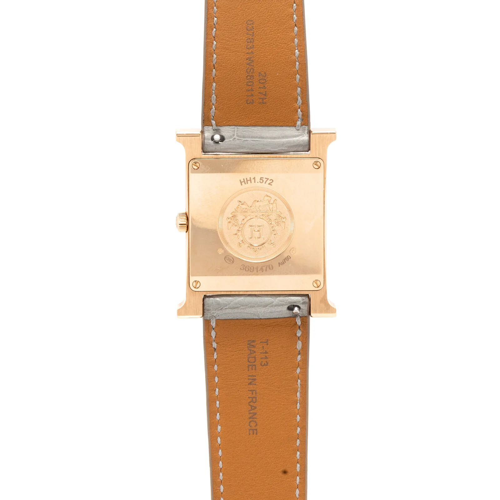 Hermès Heure H HH1.572 35mm Diamond and 18k rose gold Mother-of-pearl 2