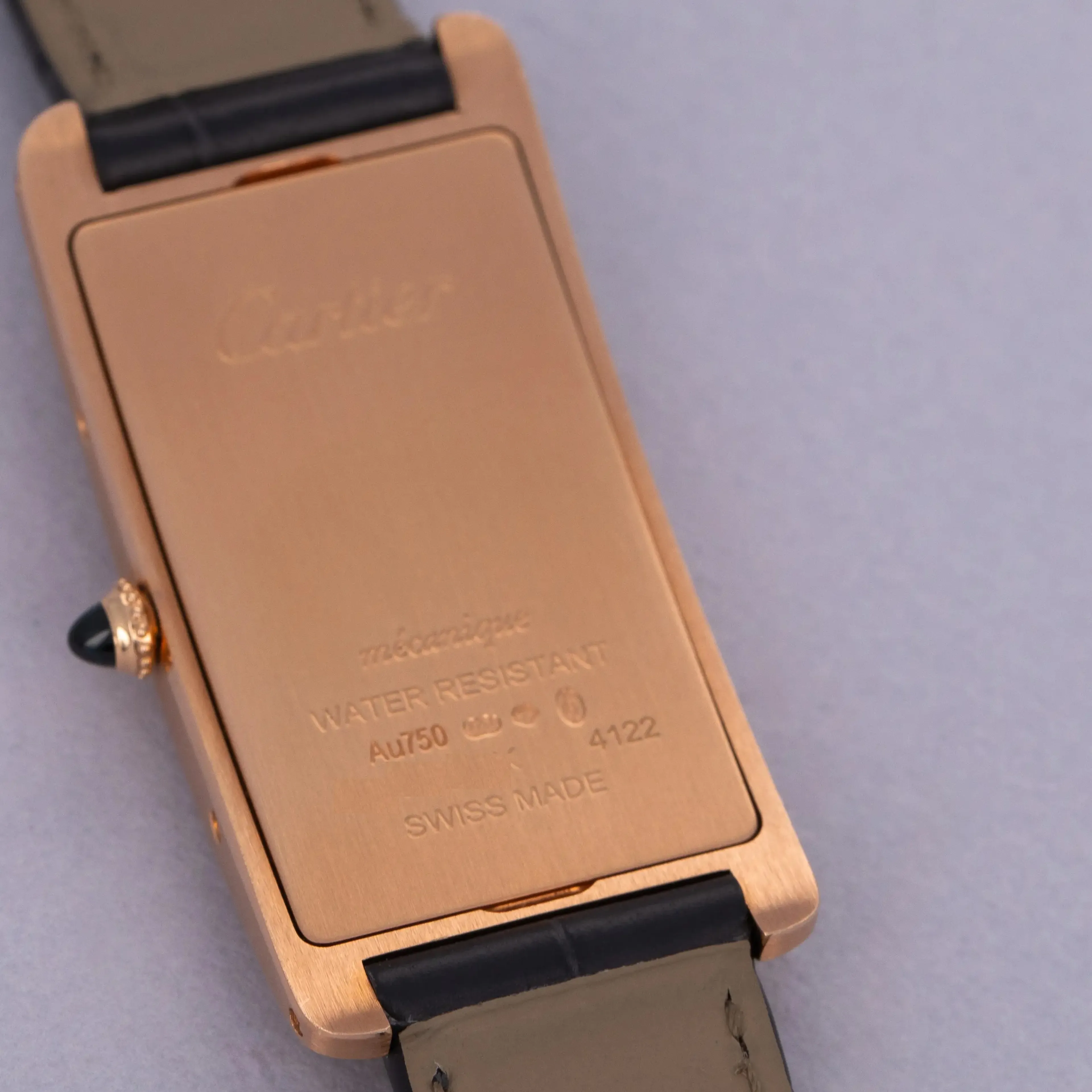 Cartier Tank Cintrée WGTA0025 46.5mm 18k rose gold Black 3