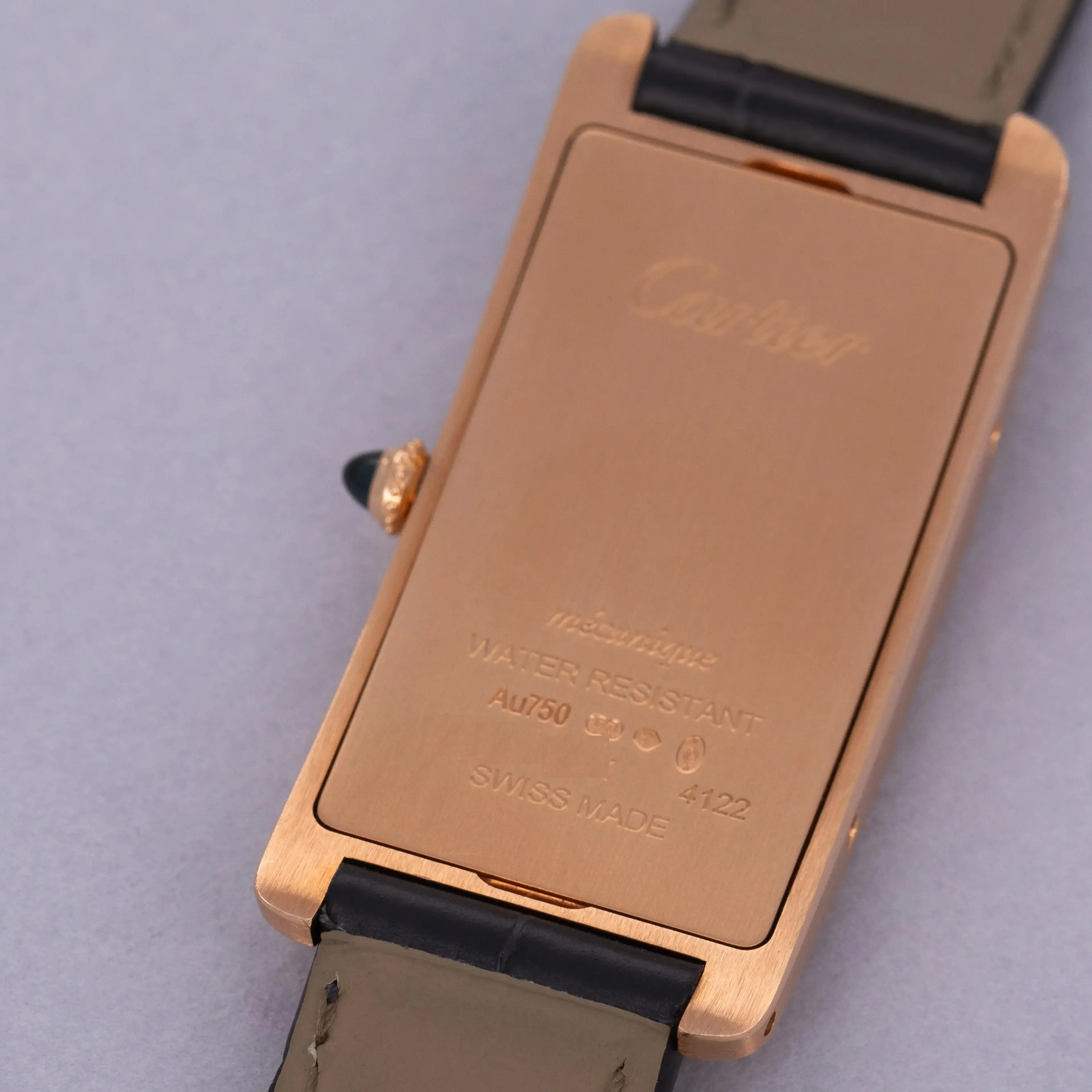 Cartier Tank Cintrée WGTA0025 46.5mm 18k rose gold Black 4