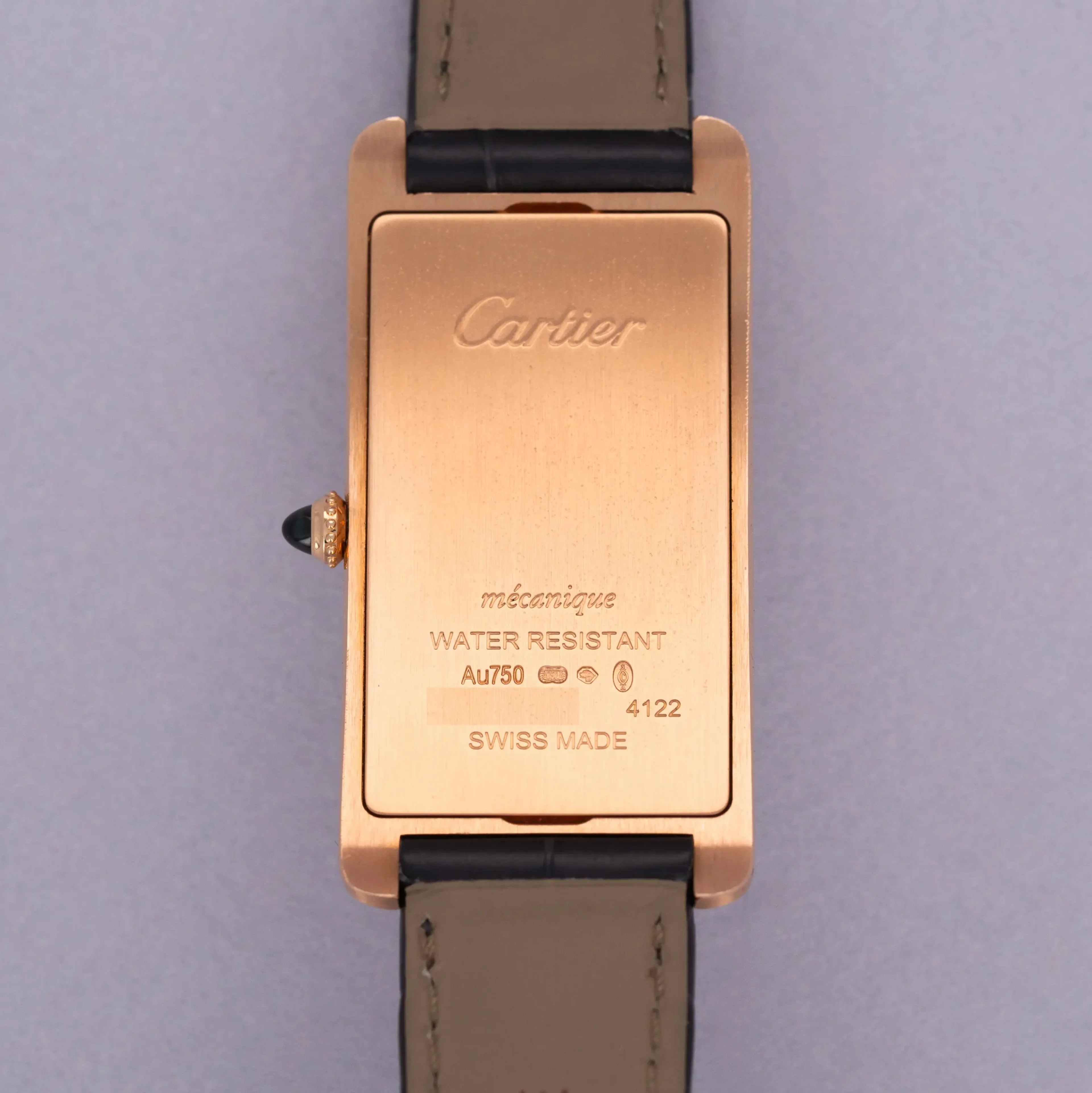 Cartier Tank Cintrée WGTA0025 46.5mm 18k rose gold Black 5