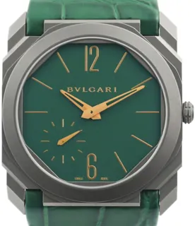 Bulgari Octo Finissimo 102885 40mm Sandblasted Titanium Titanium Green