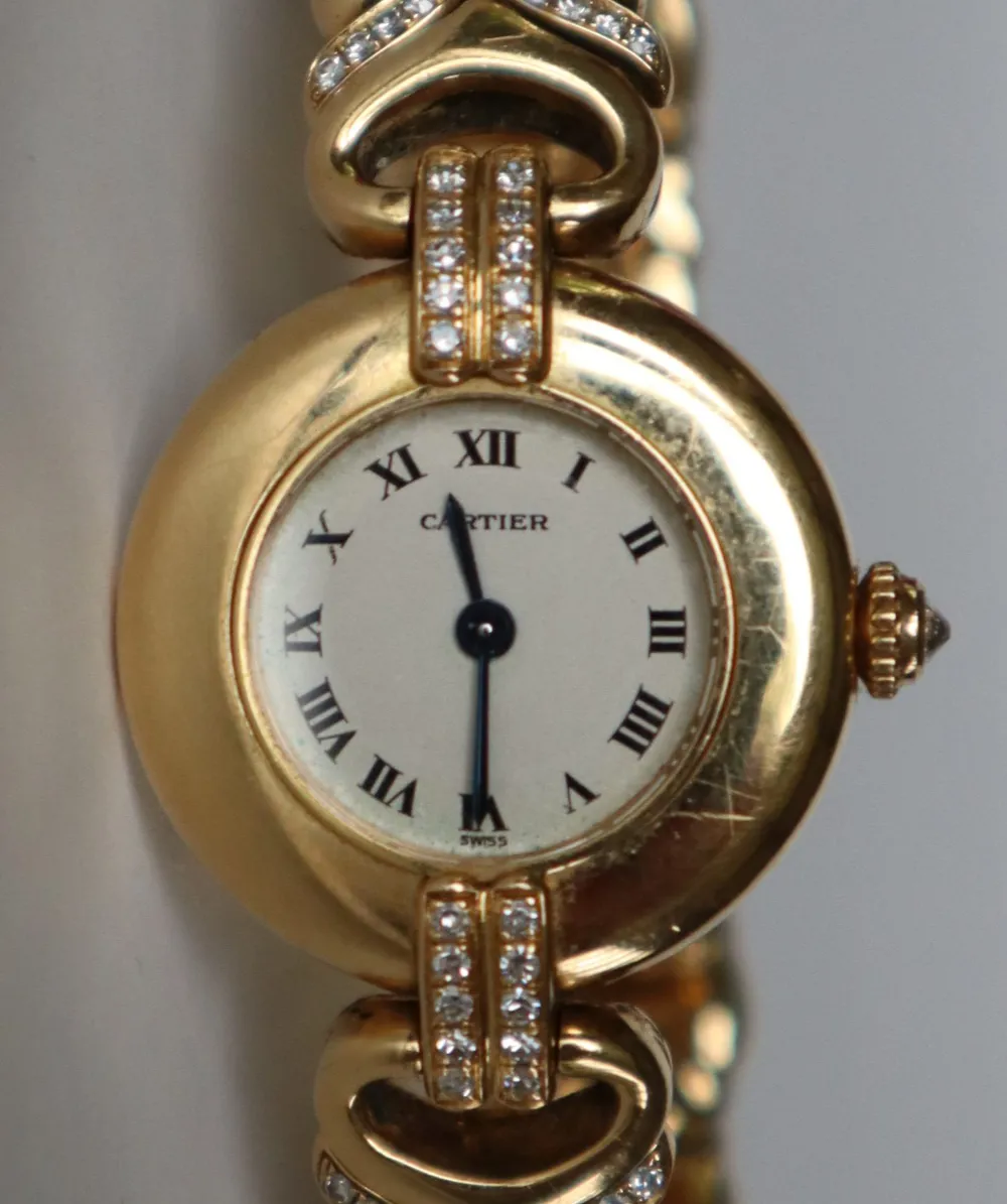 Cartier Colisee 8057922 24mm 18k yellow gold Silver 1