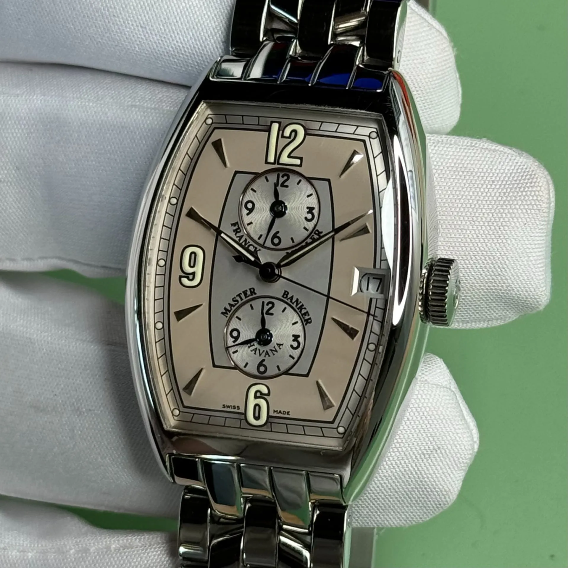 Franck Muller Master Banker 5850 MB HV 32mm Stainless steel Silvered