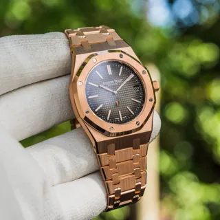 Audemars Piguet Royal Oak 16202OR.OO.1240OR.02 Rose gold Smoked gray