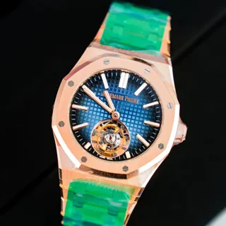 Audemars Piguet Royal Oak Tourbillon 26730OR.OO.1320OR.02 Rose gold Blue