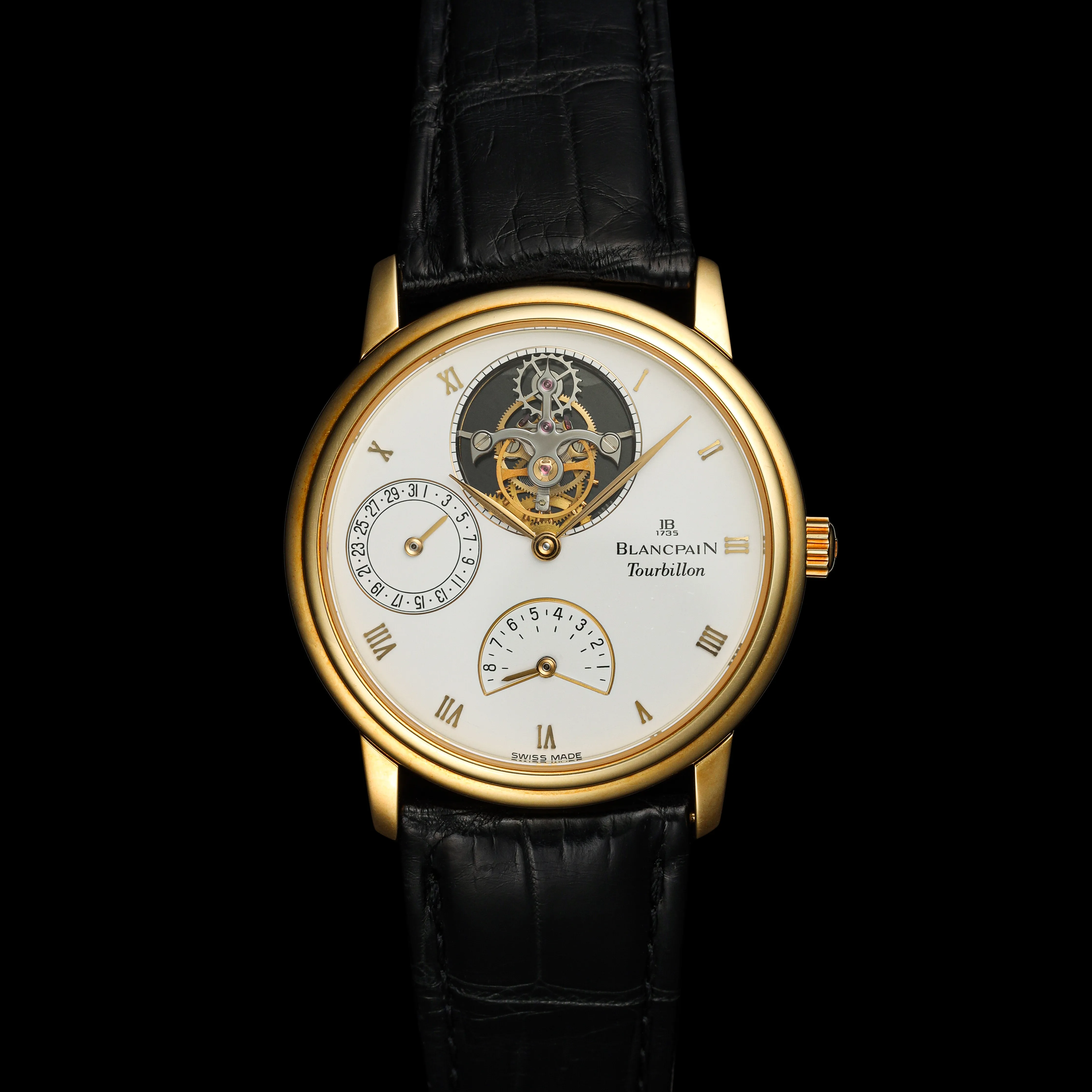 Blancpain Villeret Tourbillon B0023-1418-55 33mm 18k yellow gold