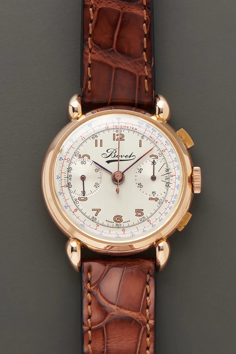 Bovet 37mm 18k rose gold Silver-white