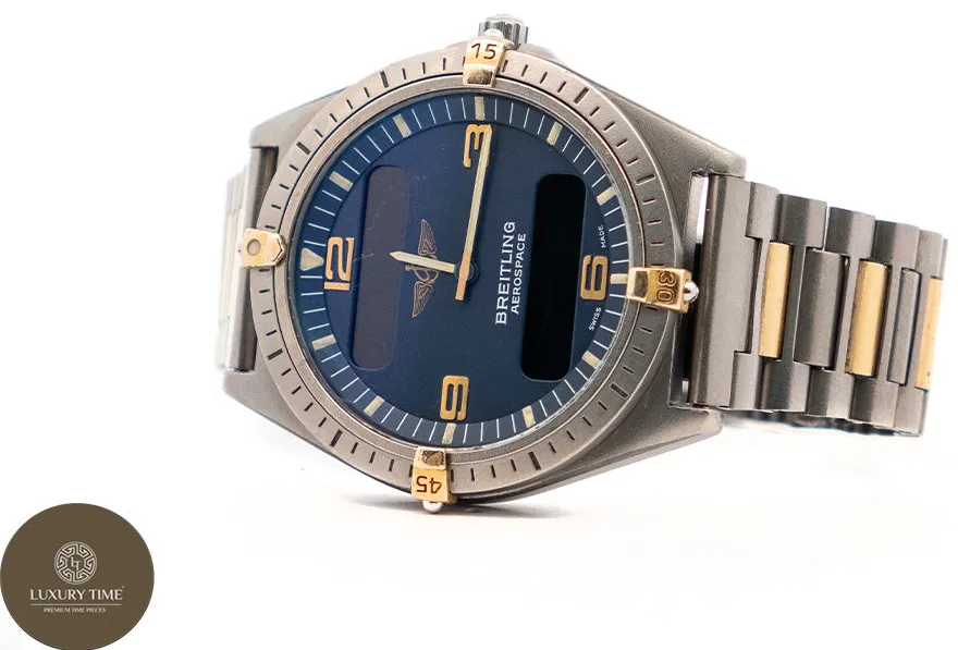 Breitling Aerospace F56061 40mm Yellow gold Blue 2