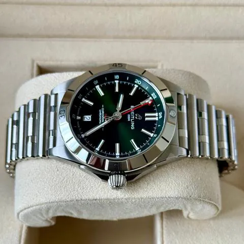 Breitling Chronomat A32398101L1A1 40mm Stainless steel Green 2